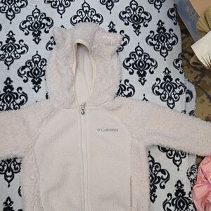 Columbia Cream Sherpa Hooded Fleece Jacket with Ears